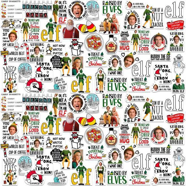 Main image of Buddy the Elf Movie Doodle 100 Vinyl Stickers Waterproof Die-Cut Decals Car