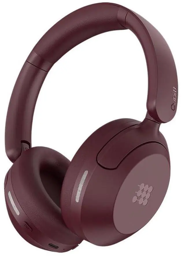 Main image of Cubitt Power Headphones with Hybrid ANC | Bluetooth 5.4 Over-Ear Headphones with 60H Playtime, 4 Mics, Auto-Pause, Transparency Mode, Low Latency, Foldable Design, USB-C Fast Charging - Deep Burgundy