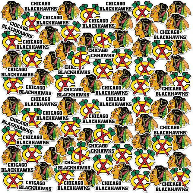 Main image of NHL Chicago Blackhawks Logo 200 Vinyl Stickers Waterproof Die-Cut Decals