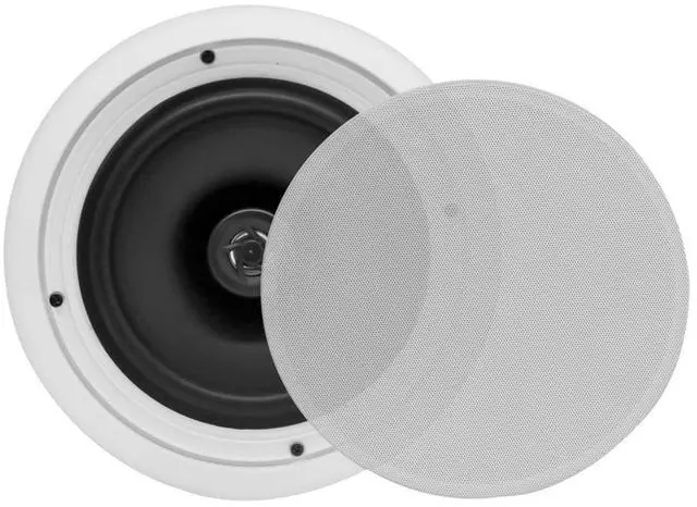 Main image of Home PDIC Series 8 Inch 250 Watts 4.8 Ohms Round Flush Mount Wall and Ceiling Home Speakers with Directable 5 Inch Polymer Dome Tweeter, (4 Pack)