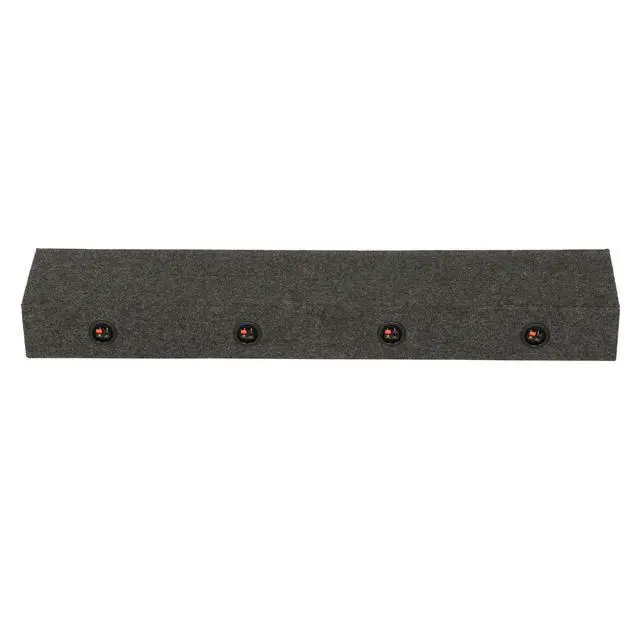 Alt view image 5 of 7 - Quad 6x9 Wedge Speaker Box, 4-Hole Sealed MDF Enclosure with Charcoal Carpet Finish, Universal Fit for Car Audio Installations
