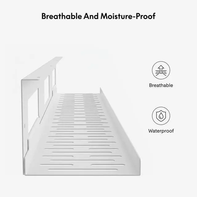 Alt view image 5 of 5 - Under Desk Cable Management for Office and Home - Standing Desk Metal Raceway Wires Tray (White)