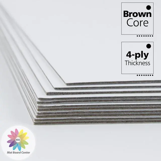 Alt view image 4 of 7 - Mat Board Center 100 Pack Backing Boards, 8.5x11 Backboards for Frames | 4-ply Thickness Matte Backer Boards for Art Prints, Cardboard Ideal for Photos, Pictures, Crafts