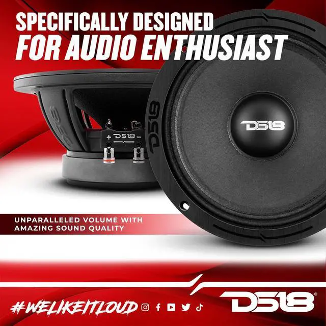 Alt view image 3 of 7 - PRO-ZXI8M 8" Car Audio Mid-Range Loudspeaker 600 Watts 8-Ohm (1 Speaker)
