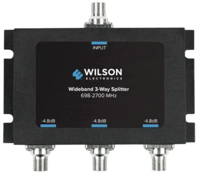 Main image of 850035 Wideband 3-Way Splitter with F-Female Connector, Black