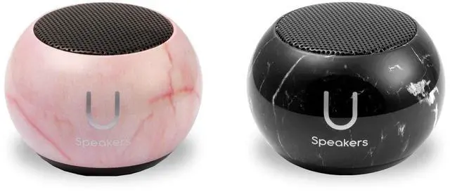 Main image of U Speakers Special Edition Mini Marble Portable Wireless Bluetooth Speaker with Magnetic Base, Mic & Selfie Remote Control Active Lifestyle Travel Home Office Bundle with Coordinating Speaker, Pairing