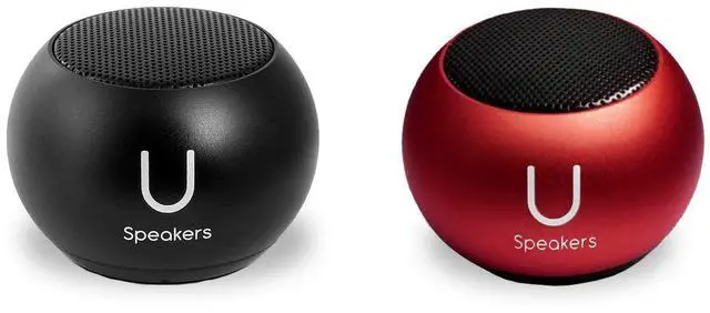 Main image of U Speakers Mini Portable Wireless Bluetooth Speaker with Magnetic Base, Mic & Selfie Remote Control Active Lifestyle Travel Home Office Bundle with Coordinating Speaker, Pairing