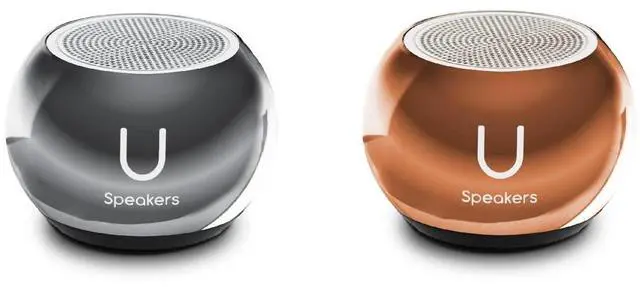 Main image of U Speakers Mini Mirror Portable Wireless Bluetooth Speaker with Magnetic Base, Mic & Selfie Remote Control Active Lifestyle Travel Home Office Bundle with Coordinating Speaker, Pairing