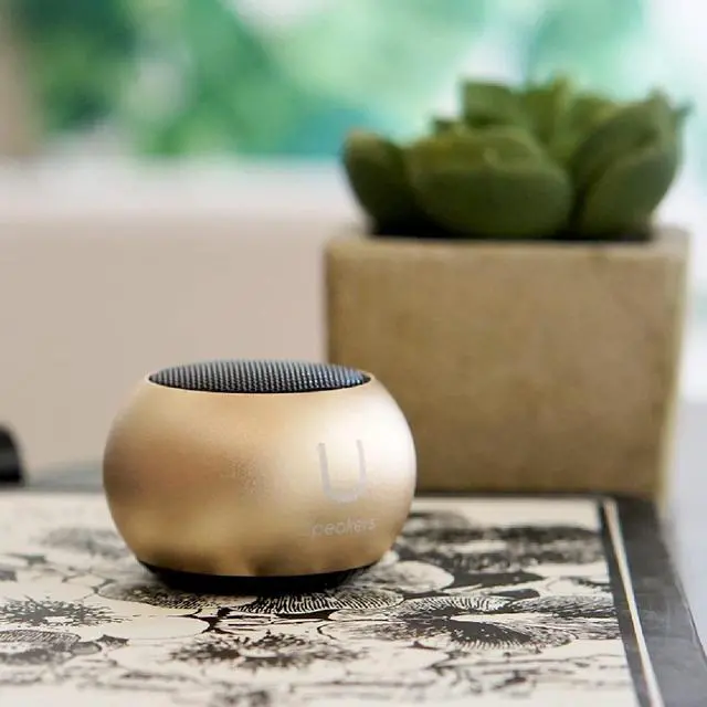 Alt view image 4 of 6 - U Speakers Mini Portable Wireless Bluetooth Speaker with Magnetic Base, Mic & Selfie Remote Control Active Lifestyle Travel Home Office Bundle with Coordinating Speaker, Pairing