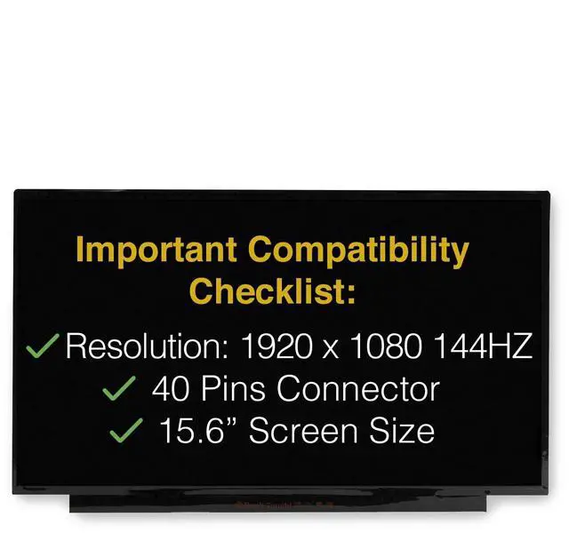 Alt view image 3 of 7 - Screen for Dell Alienware M15 R2 40 Pins FHD 1920x1080 144HZ | Replacement, LCD LED Display, Tools and Tape Included