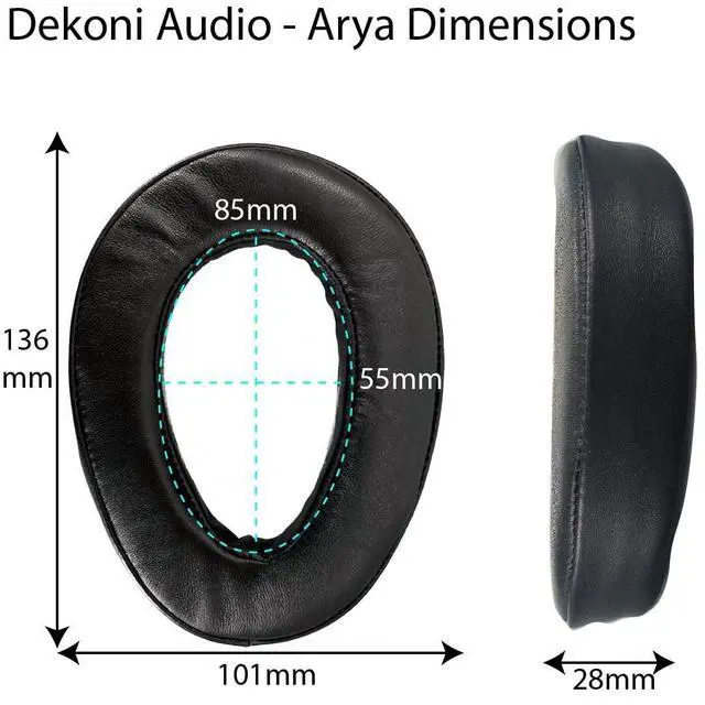 Alt view image 5 of 5 - Earpads for HiFiMan Arya Open Back Headphones | Replacement Ear Pads for HiFiMan Headphones Ananda, Edition X, HE1000 V2 | Memory Foam Ear Cushions, Black (Elite Sheepskin)