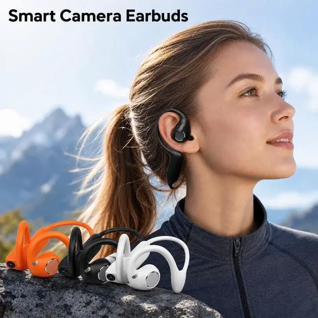 Alt view image 4 of 7 - Open-Air Wireless Bluetooth Headphones with Camera, Comfort Fit, Long Battery Life, Hands-Free POV Camera, Supporting AI Translation & Smart Conversation, Suitable for Fitness and Travel