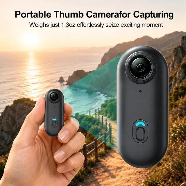 Alt view image 4 of 7 - 4K Mini Body Camera, Wearable Clip-On POV Action Camera, WiFi App | Magnetic Lanyard, Rotating Back Clip, 150° Wide Angle, Waterproof Case to 131ft, USB Cable, Card Reader for Travel Vlogs