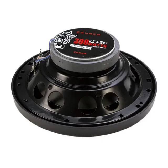 Alt view image 6 of 7 - 6.5 Inch 3 Way Full Range Car Audio Speakers, 300 Watt Max, 2 Pair | 4 Speaker Set with 1-Inch Tweeters and Spade Terminal Connectors for Car and Truck Stereo Sound Systems