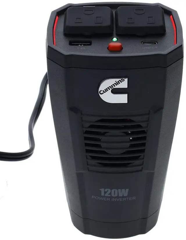 Main image of 120 Watt Cupholder Inverter with Dual AC Outlets DC to AC Car Inverter 12v to 110v CMN120C
