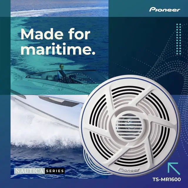 Alt view image 2 of 5 - TS-MR1600 6.5" Marine Speakers for Boats 100W Max | Coaxial, Water Resistant, UV Protected Boat Speakers for Outdoor, Marine, All Purpose