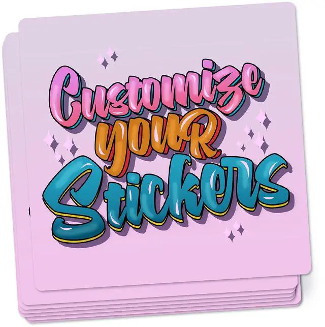 Main image of Custom Square Stickers for Business Logo, Vinyl (Square) | Personalized square stickers, Customizable square stickers, Custom logo stickers, Vinyl stickers for cups, Business stickers