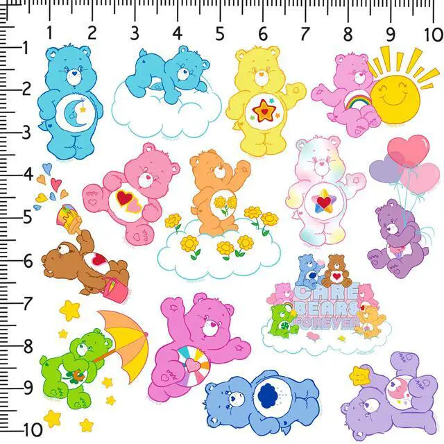 Alt view image 2 of 6 - Care Bears Classic 200 Vinyl Stickers Waterproof Die-Cut Decals Laptop