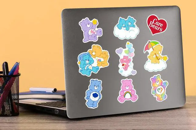 Alt view image 5 of 6 - Care Bears Classic 200 Vinyl Stickers Waterproof Die-Cut Decals Laptop