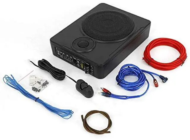 Main image of Car Subwoofer, Truck Speaker 8" Under-Seat Subwoofer Compact Bass Enclosure Amplifier Kit