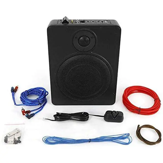 Alt view image 2 of 3 - Car Subwoofer, Truck Speaker 8" Under-Seat Subwoofer Compact Bass Enclosure Amplifier Kit