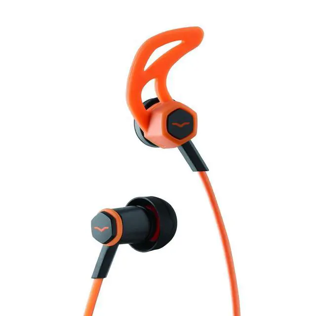 Alt view image 2 of 7 - Forza in-Ear Hybrid Sport Headphones with 3-Button Remote & Microphone - Apple Devices, Orange