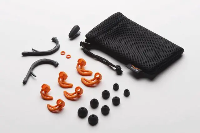 Alt view image 5 of 7 - Forza in-Ear Hybrid Sport Headphones with 3-Button Remote & Microphone - Apple Devices, Orange