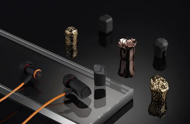 Alt view image 6 of 7 - Forza in-Ear Hybrid Sport Headphones with 3-Button Remote & Microphone - Apple Devices, Orange