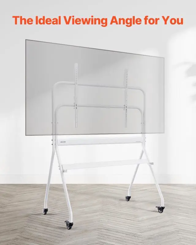 Alt view image 5 of 7 - Rolling TV Stand, Mobile TV Cart for 35-100 Inch LED/LCD/OLED Flat/Curved TVs, Portable Monitor Stand with Wheels Hold up to 198 lbs for Living Room, Bedroom, Office, Outdoor, Max VESA 800x600mm