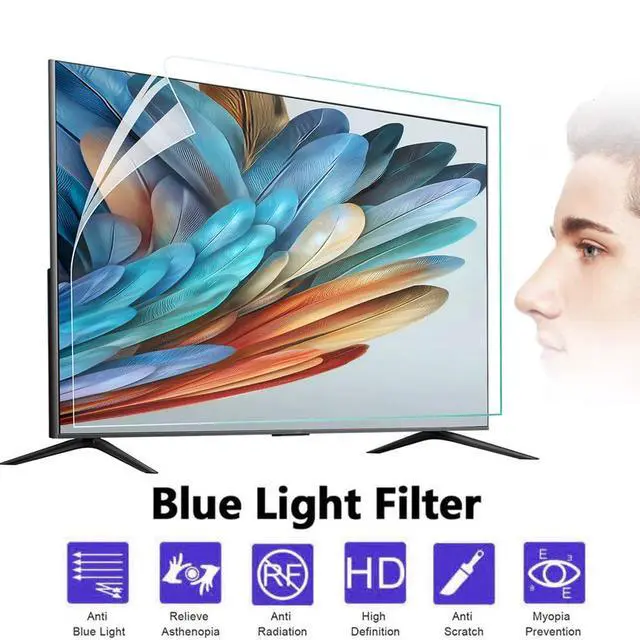 Alt view image 3 of 7 - 32 Inch TV Anti-Reflective Screen Protector, Frosted Matte Anti Glare Outdoor/Indoor Anti Blue Light Dustproof Filter Film for LCD, LED, OLED & QLED 4K HDTV,32"(698x392mm)