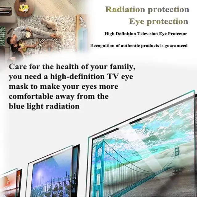 Alt view image 5 of 7 - 32 Inch TV Anti-Reflective Screen Protector, Frosted Matte Anti Glare Outdoor/Indoor Anti Blue Light Dustproof Filter Film for LCD, LED, OLED & QLED 4K HDTV,32"(698x392mm)