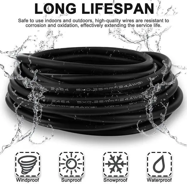 Alt view image 4 of 6 - M12 Female 8 Pin Right Angle Aviation Link Cable 6.5Ft/2M | For industrial automation control, fieldbus module, device network