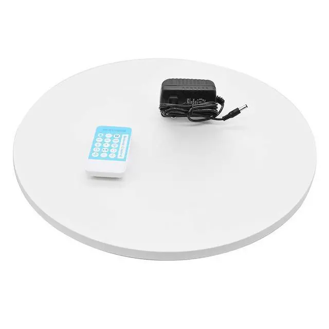 Alt view image 3 of 5 - Rotating Display Stand with Re-Mote Control 16.5''/220lb Photography Turntable Motorized Turntable for 360 Degree Image, Video, Model, Cake (White)