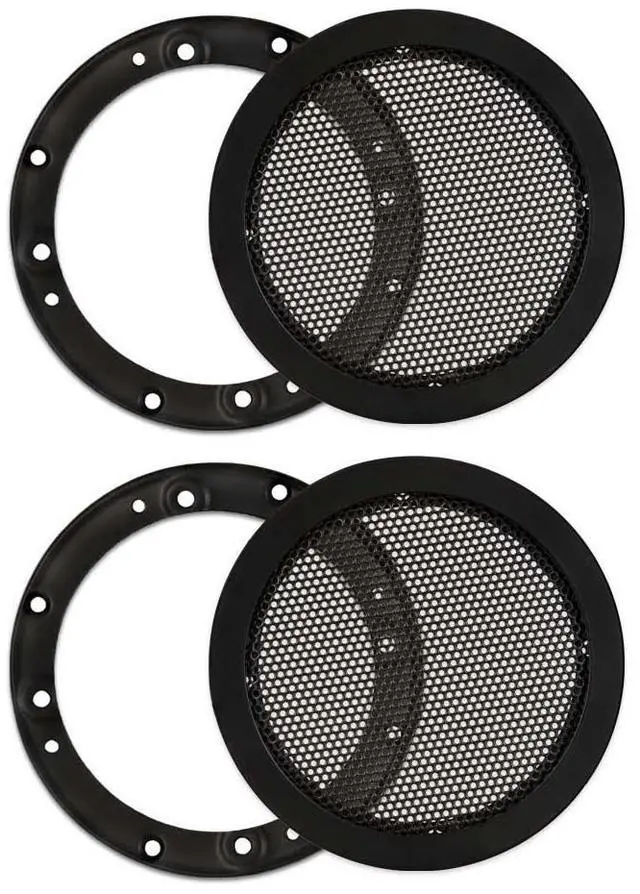 Main image of Monitor Subwoofer Part, Heavy Duty Steel Mesh Snap On Woofer Grills for 4.5" Speakers 2 Grill Pack (SG-M4-2)