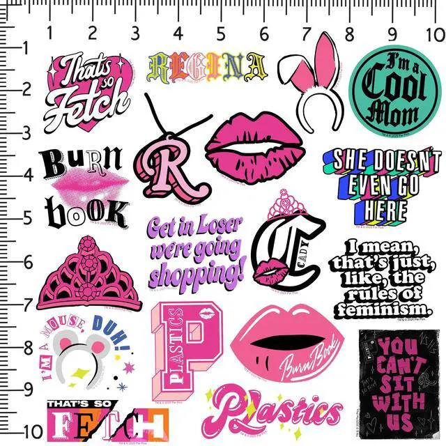 Alt view image 2 of 6 - Mean Girls Set 2 100 Vinyl Stickers Waterproof Die-Cut Decals Laptop Car