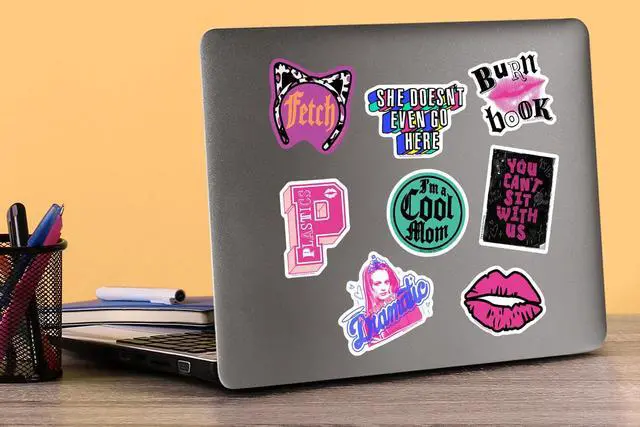 Alt view image 5 of 6 - Mean Girls Set 2 100 Vinyl Stickers Waterproof Die-Cut Decals Laptop Car