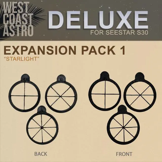 Alt view image 4 of 6 - ZWO Seestar S30/S30 Pro - Deluxe Expansion Pack 1 (Diffraction Spike Masks)