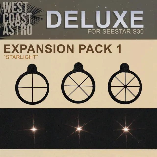 Alt view image 3 of 6 - ZWO Seestar S30/S30 Pro - Deluxe Expansion Pack 1 (Diffraction Spike Masks)
