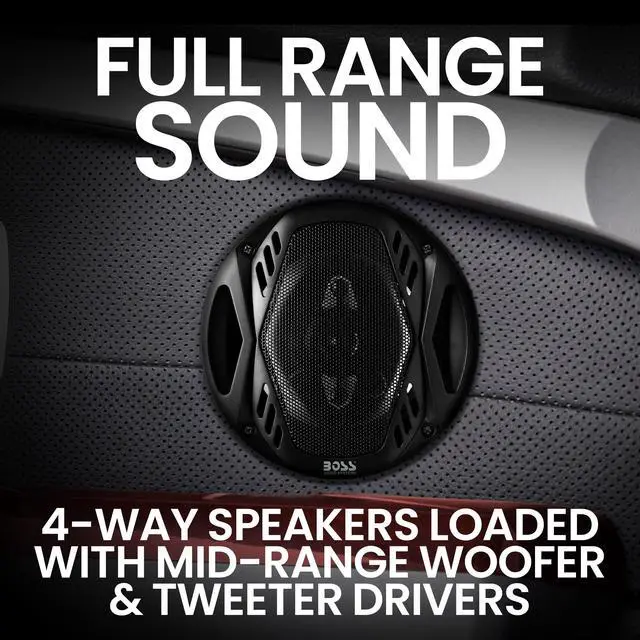 Alt view image 2 of 5 - NX524 Onyx Series 5.25 Inch Car Door Speakers - 300 Watts (per Pair), Coaxial, 4 Way, Full Range, 4 Ohms, Sold in Pairs, Bocinas para Carro