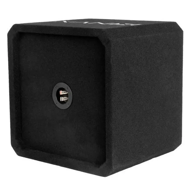 Alt view image 6 of 7 - NE121S Single 12" Sealed Subwoofer Enclosure | 1.0 Cu Ft MDF Sub Box with Polyfill, Spring Terminals, Black Carpet Finish