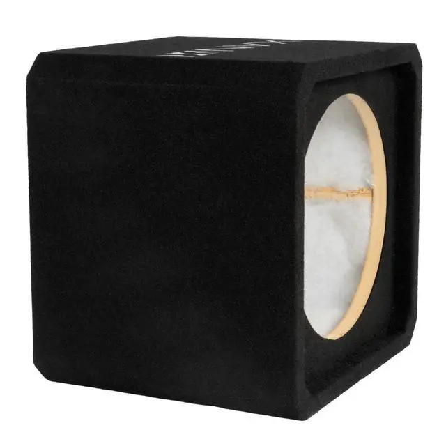 Alt view image 7 of 7 - NE121S Single 12" Sealed Subwoofer Enclosure | 1.0 Cu Ft MDF Sub Box with Polyfill, Spring Terminals, Black Carpet Finish