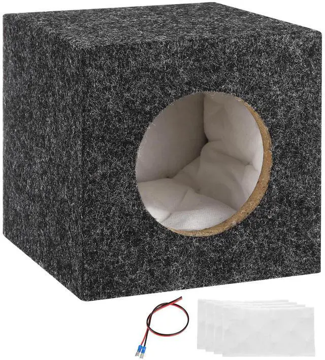 Main image of 5 Inch Ported Wooden Speaker Enclosure, Gray Single Vented Subwoofer Boxes Car Audio Truck Speaker Box for DIY Home Vehicle Audio Custom Sound Supplies