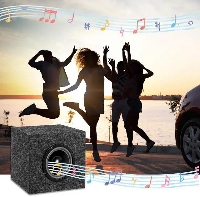 Alt view image 6 of 7 - 5 Inch Ported Wooden Speaker Enclosure, Gray Single Vented Subwoofer Boxes Car Audio Truck Speaker Box for DIY Home Vehicle Audio Custom Sound Supplies