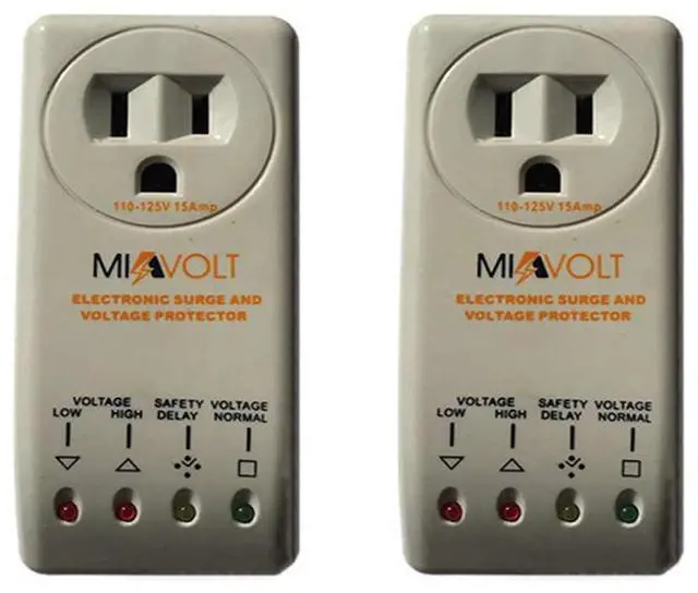 Main image of 2-Pack Refrigerator 1800W Voltage Brownout Appliance Surge Protector