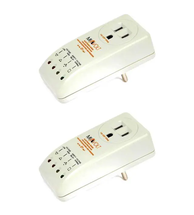 Alt view image 4 of 4 - 2-Pack Refrigerator 1800W Voltage Brownout Appliance Surge Protector