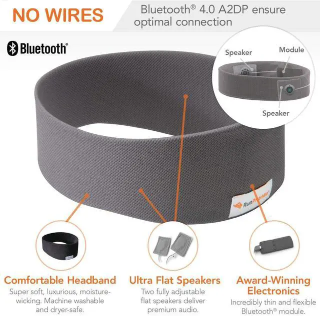 Alt view image 6 of 6 - New AcousticSheep Wireless | Bluetooth Headphones for Running, Exercise & More | Flat Speakers | Rechargeable Battery Lasts Up to 12 Hours (Medium, Royal Blue)