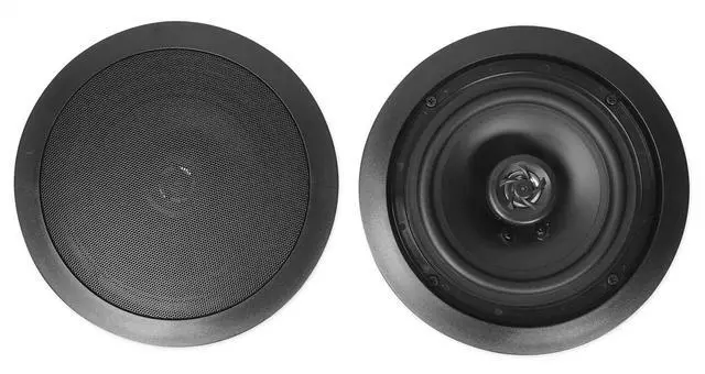 Alt view image 2 of 7 - HC85 Black 8" Ceiling Home Audio Speakers, 8 Ohm, 2-Way, 4-Pack | 700W Peak / 240W RMS, Swivel Tweeter, Polypropylene Cone, Flush Mount, Paintable Grills, Rubber Surround, Mylar Dome, 89 dB