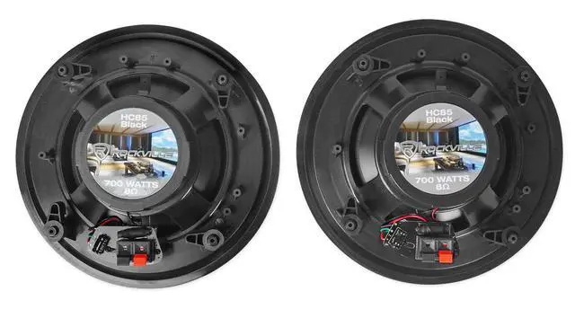 Alt view image 4 of 7 - HC85 Black 8" Ceiling Home Audio Speakers, 8 Ohm, 2-Way, 4-Pack | 700W Peak / 240W RMS, Swivel Tweeter, Polypropylene Cone, Flush Mount, Paintable Grills, Rubber Surround, Mylar Dome, 89 dB