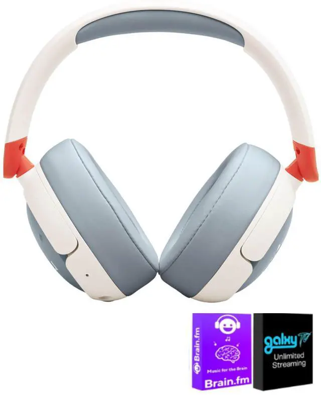 Main image of Junior 470NC Kids Wireless Over Ear Noise Canceling Headphones White Bundle with AudioTrends Accessories, Bluetooth Headphones for Children, Safe Sound Technology, Built-in Microphone