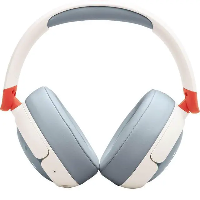 Alt view image 2 of 7 - Junior 470NC Kids Wireless Over Ear Noise Canceling Headphones White Bundle with AudioTrends Accessories, Bluetooth Headphones for Children, Safe Sound Technology, Built-in Microphone